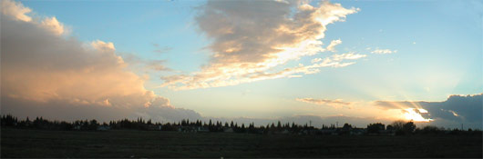 Panoramic Sunset, December 16. Click for larger version.