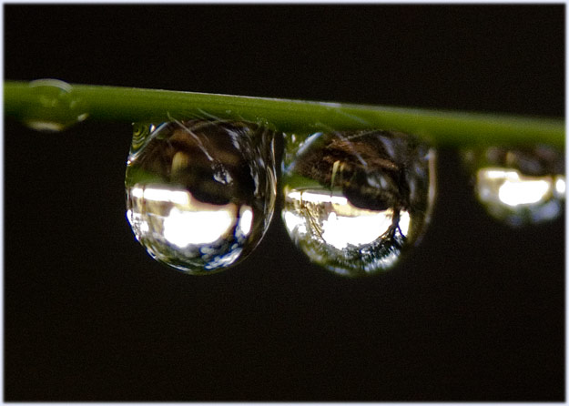 Though the water droplet...