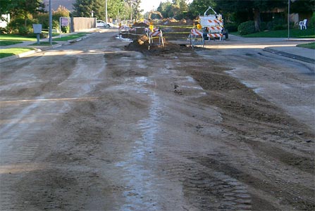 The main lines in front of the house are now covered...