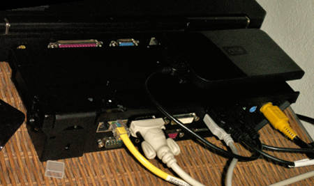 Thinkpad docking station, tail view